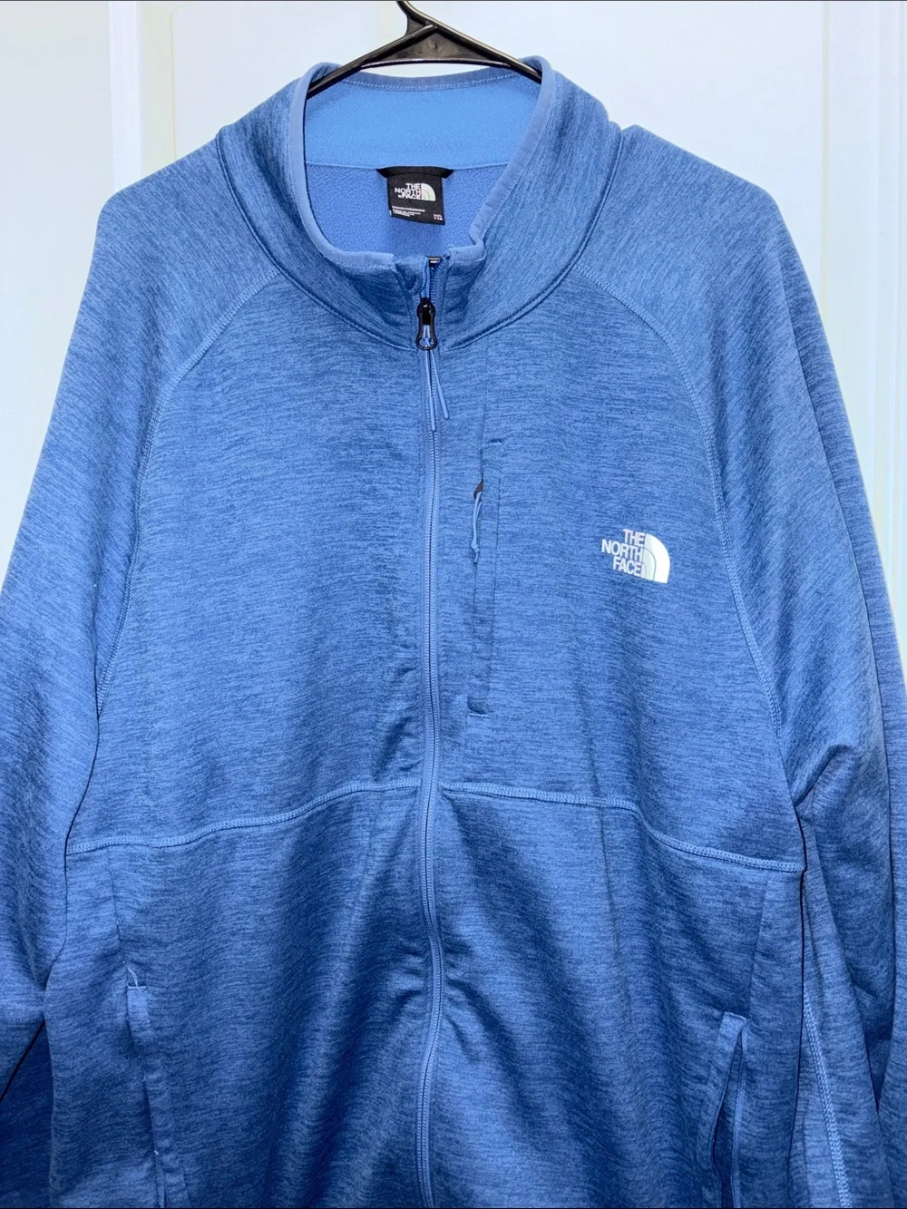The North Face Men’s XXL Heather Blue Full Zip Performance Fleece Jacket
